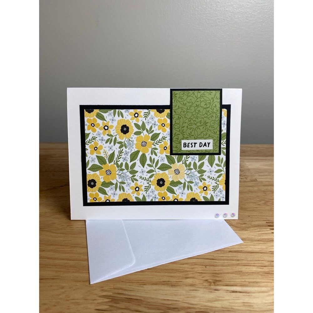 Flower Greeting Card – Handmade A2 Card – All Occasion Blank Card